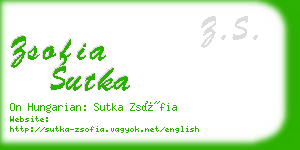 zsofia sutka business card